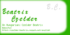 beatrix czelder business card